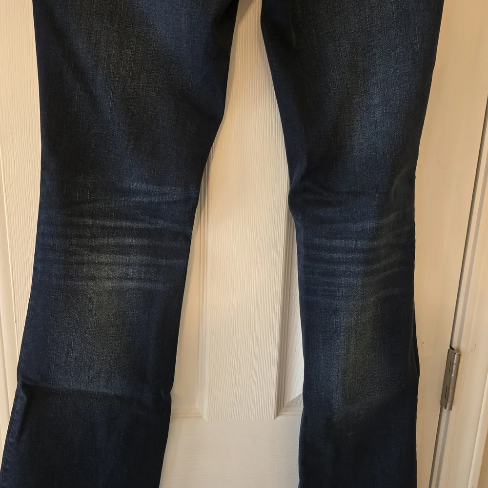 High-Rise Dark Blue Flare Jeans with Button-Fly OFFERS WELCOME!!! - Picture 5 of 8